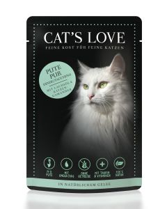 Cats Love Pute Pur 85 g                 mit Lachsöl & Katzengamander                                                    