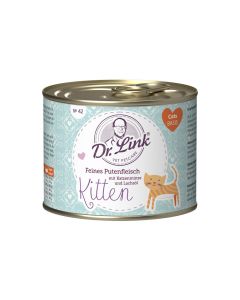 Dr. Link KITTEN viande de dinde 200g avec herbe-aux-chat + huile de saumon 