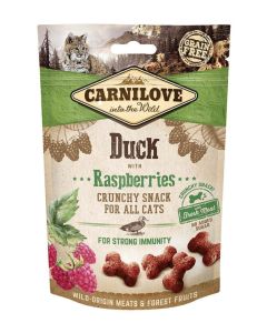 Carnilove Cat Adult Crunchy Snack canard aux framboises 50g