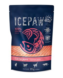 Icepaw Cat humide saumon Pure 85g  