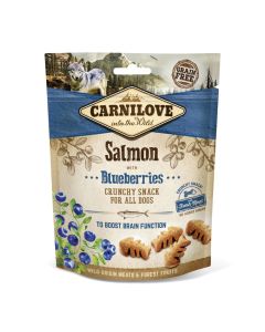 Carnilove Dog Adult Crunchy Snack saumon avec myrtilles 200g