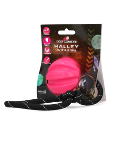 Dog Comets Ball Halley pink mit Seil