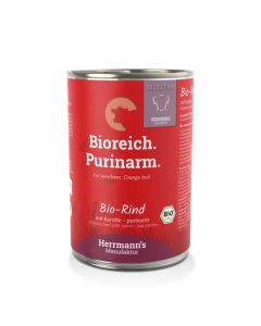 Herrmann's chien boeuf bio carotte pauvre en purine 