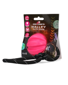 Dog Comets Ball Halley pink mit Seil  