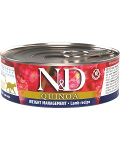 Farmina N&D Quinoa Cat Adult 80g Weight Management Lamm 
