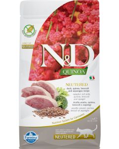 Farmina N&D Quinoa Cat Adult 1.5kg Neutered canard 
