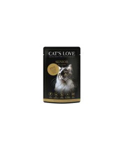Cats Love Senior Ente 85 g mit Distelöl & Grünlippmuschelextrakt 