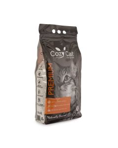 Cozycat Cat Premium 10 Liter Natürlicher weisser Bentonit mit Zusatz von Aktivkohle