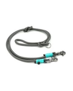 Tau Stil Führleine grau / mint Taulänge 2 m / Taustärke 10 mm