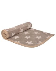 Petlando Stars Kuscheldecke beige  