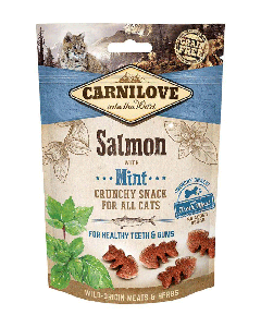 Carnilove Cat Adult Crunchy Snack Lachs mit Minze 50g 