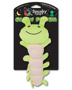 Spunky Pup Glow Plush Raupe klein grün 
